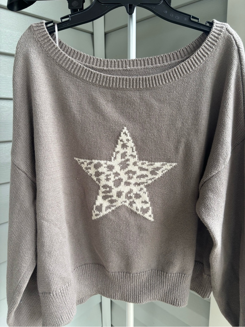 Hollister Women’s Leopard Star Knit Sweater